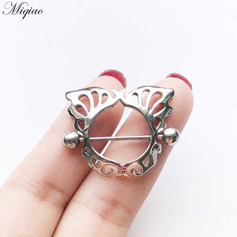 Miqiao 2 komada modnog retro dijamantnog prsnog prstena od nehrđajućeg čelika u obliku nakita za piercing