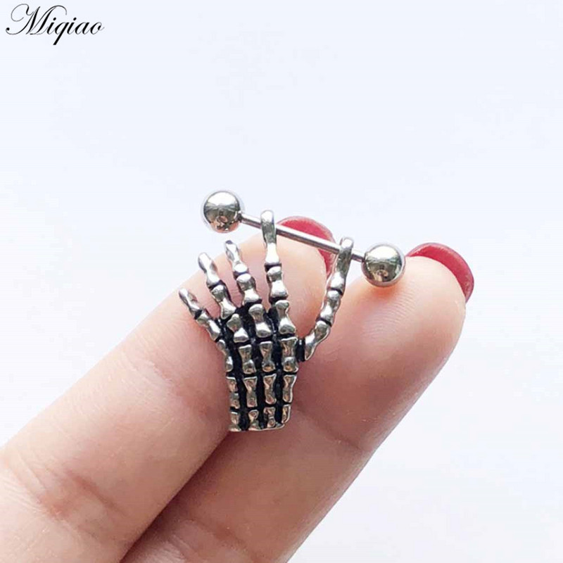 Miqiao 2 komada modnog retro dijamantnog prsnog prstena od nehrđajućeg čelika u obliku nakita za piercing