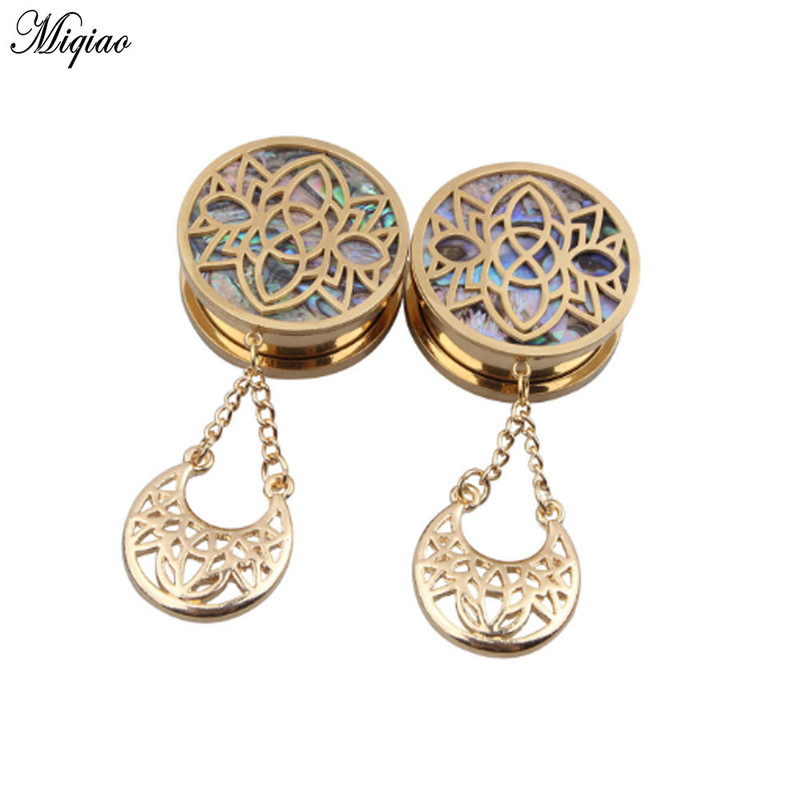 Miqiao 2 komada 8-25 mm perforirani nakit, šuplja školjka, papirnati ekspander za uho, ekspander za uho, piercing za uho od nehrđajućeg čelika 316L