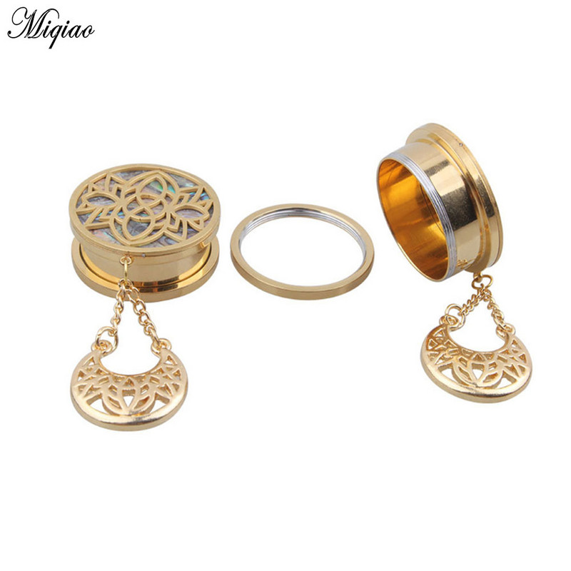 Miqiao 2 komada 8-25 mm perforirani nakit, šuplja školjka, papirnati ekspander za uho, ekspander za uho, piercing za uho od nehrđajućeg čelika 316L