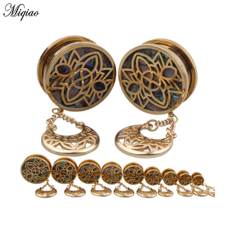 Miqiao 2 komada 8-25 mm perforirani nakit, šuplja školjka, papirnati ekspander za uho, ekspander za uho, piercing za uho od nehrđajućeg čelika 316L