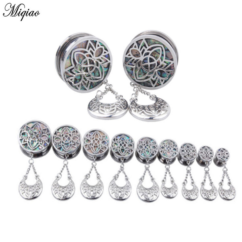 Miqiao 2 komada 8-25 mm perforirani nakit, šuplja školjka, papirnati ekspander za uho, ekspander za uho, piercing za uho od nehrđajućeg čelika 316L