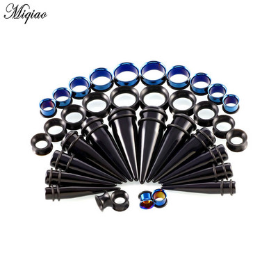 Miqiao 1 set 10-20mm acrilic conic canal din oțel inoxidabil silicon pentru urechi set Pinna de dimensiuni mari