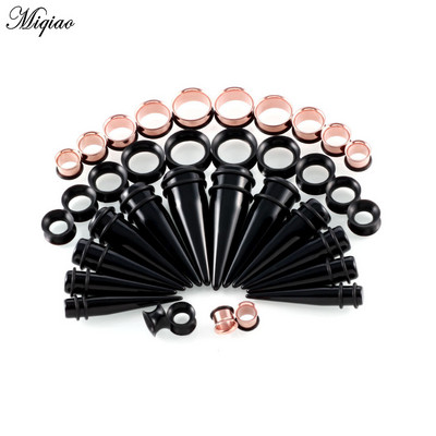 Miqiao 1 set 10-20mm acrilic conic canal din oțel inoxidabil silicon pentru urechi set Pinna de dimensiuni mari