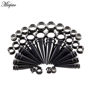 Miqiao 1 set 10-20mm acrilic conic canal din oțel inoxidabil silicon pentru urechi set Pinna de dimensiuni mari