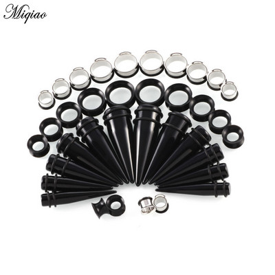 Miqiao 1 set 10-20mm acrilic conic canal din oțel inoxidabil silicon pentru urechi set Pinna de dimensiuni mari