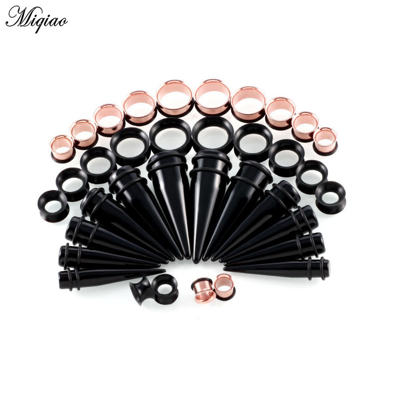 Miqiao 1 set 10-20mm acrilic conic canal din oțel inoxidabil silicon pentru urechi set Pinna de dimensiuni mari