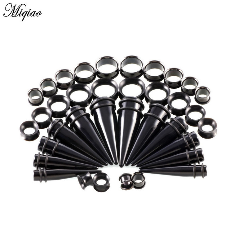 Miqiao 1 set 10-20mm acrilic conic canal din oțel inoxidabil silicon pentru urechi set Pinna de dimensiuni mari