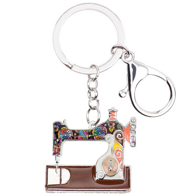 WEVENI Šivaći stroj od legure Privjesak za ključeve Privjesak za ključeve Torbica Dekoracija Šarm Emajl Privjesak za ključeve Dodaci Novi trendi nakit za žene