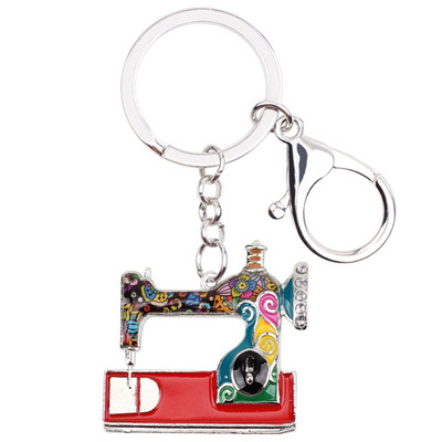 WEVENI Šivaći stroj od legure Privjesak za ključeve Privjesak za ključeve Torbica Dekoracija Šarm Emajl Privjesak za ključeve Dodaci Novi trendi nakit za žene