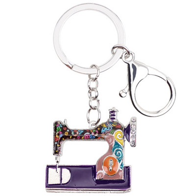 WEVENI Šivaći stroj od legure Privjesak za ključeve Privjesak za ključeve Torbica Dekoracija Šarm Emajl Privjesak za ključeve Dodaci Novi trendi nakit za žene