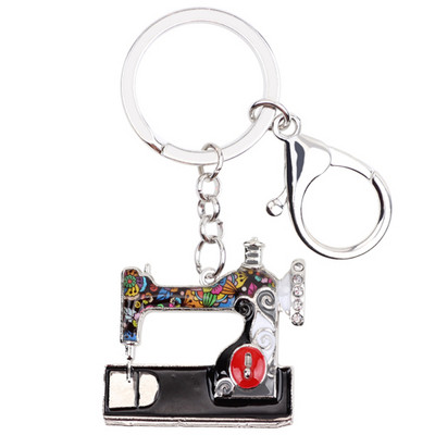 WEVENI Šivaći stroj od legure Privjesak za ključeve Privjesak za ključeve Torbica Dekoracija Šarm Emajl Privjesak za ključeve Dodaci Novi trendi nakit za žene