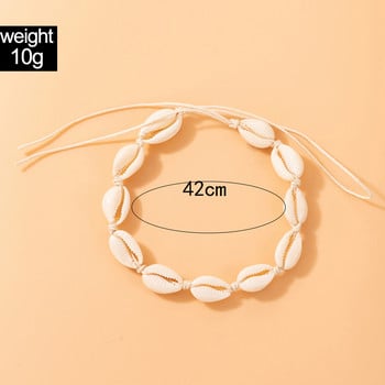 Tocona Bohemian Shell Rope Anklets за жени, мъже, ръчно изработени регулируеми метални вериги за крака, летни бижута, аксесоари 21377