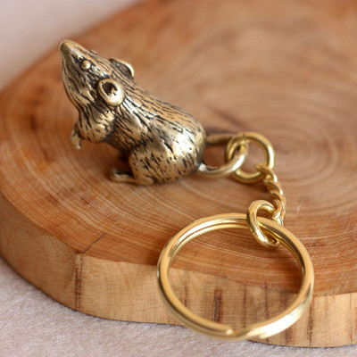 Mjedeni horoskopski štakori, životinje, privjesci za ključeve, bakreni dugi rep, miš, auto, privjesak za ključeve, ručno rađeni brončani slatki štakori, torba, viseći privjesak, darovi