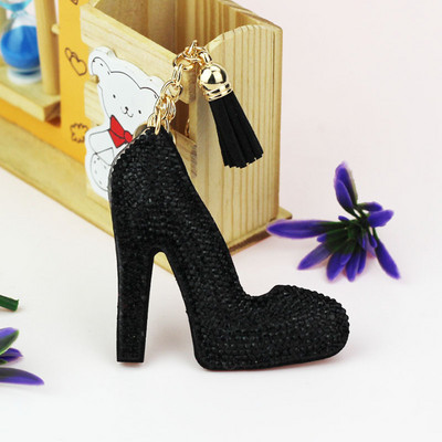 Breloc drăguț cu toc înalt Breloc de cristal complet cu strasuri Breloc pentru mașină Breloc pentru femei Portabil cheie Inel Bague Bijuterii cu ridicata Cadouri