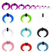 Miqiao 1 kom akrilnih prstenova za nos bivolji rog štipaljke za pregradu prstenovi za piercing za žene muškarce ekspander 1,6-10 mm nakit za piercing