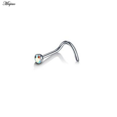 Miqiao 1kom prsten za nos, nokti od nehrđajućeg čelika s bušilicom za nos, nokti za žene, popularni nakit za piercing