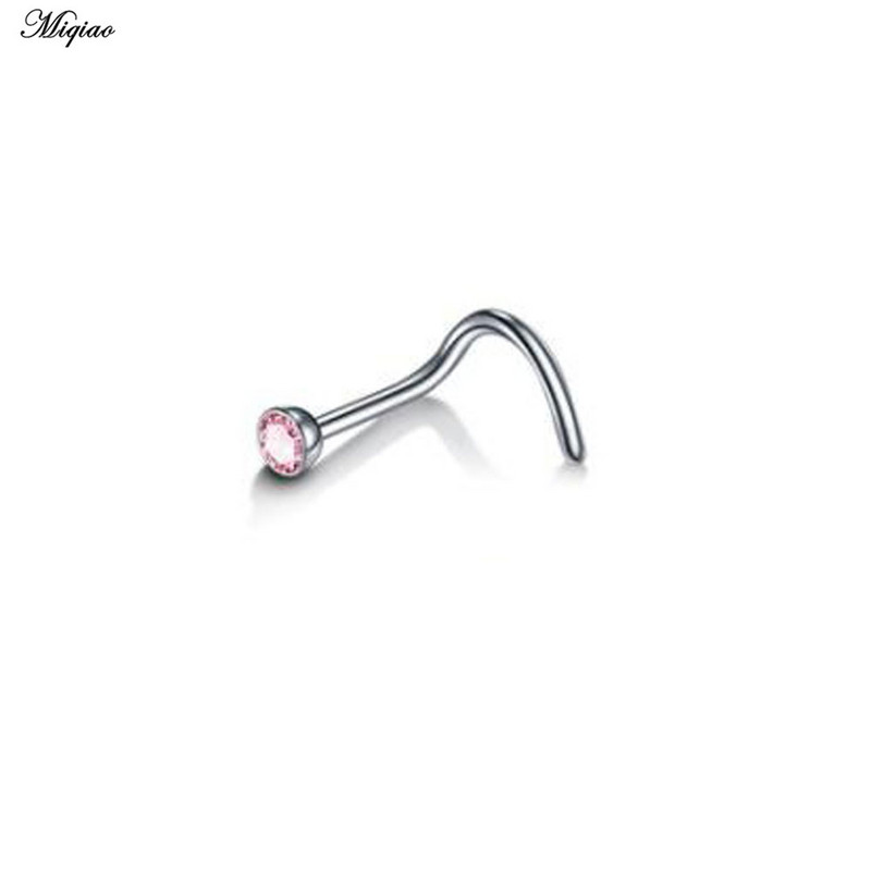 Miqiao 1kom prsten za nos, nokti od nehrđajućeg čelika s bušilicom za nos, nokti za žene, popularni nakit za piercing