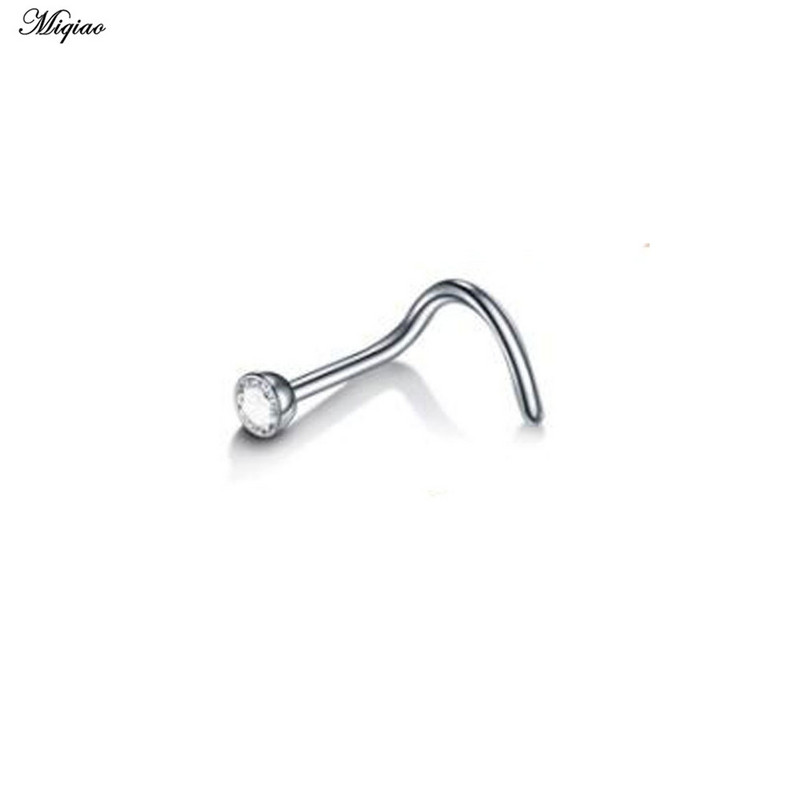 Miqiao 1kom prsten za nos, nokti od nehrđajućeg čelika s bušilicom za nos, nokti za žene, popularni nakit za piercing