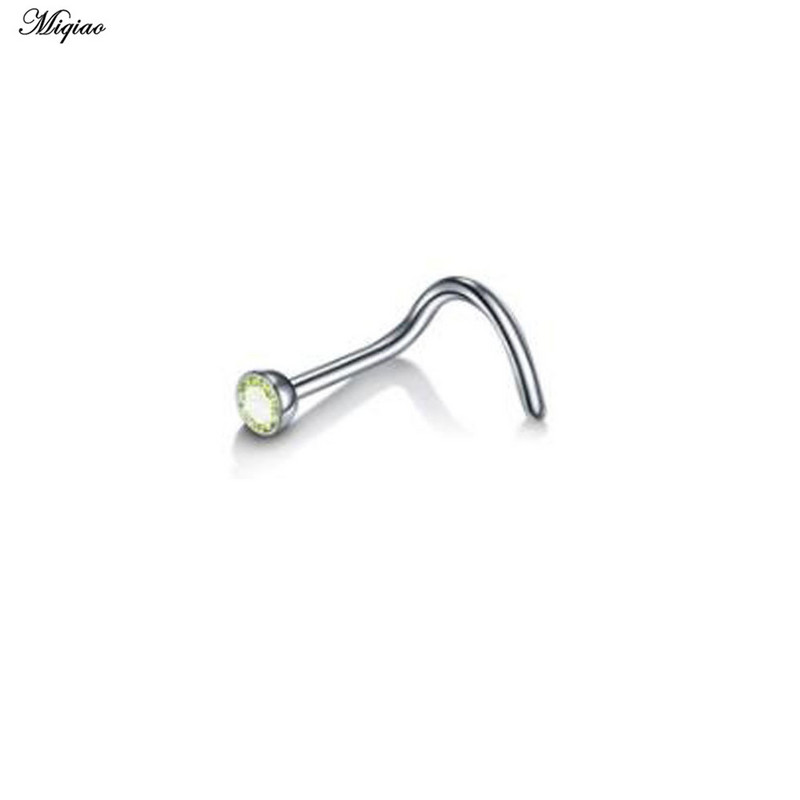 Miqiao 1kom prsten za nos, nokti od nehrđajućeg čelika s bušilicom za nos, nokti za žene, popularni nakit za piercing