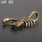 Ručno izrađeni čvrsti bakreni škorpion privjesak za ključeve mesingani privjesci za ključeve privjesci vintage kreativna osobnost privjesak za ključeve maskota držač ključeva nakit