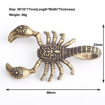 Χειροποίητο μπρελόκ από μασίφ Χάλκινο Scorpion Μπρελόκ Μπρελόκ Μενταγιόν Vintage Creative Personality Μπρελόκ Μασκότ Μπρελόκ κοσμήματα