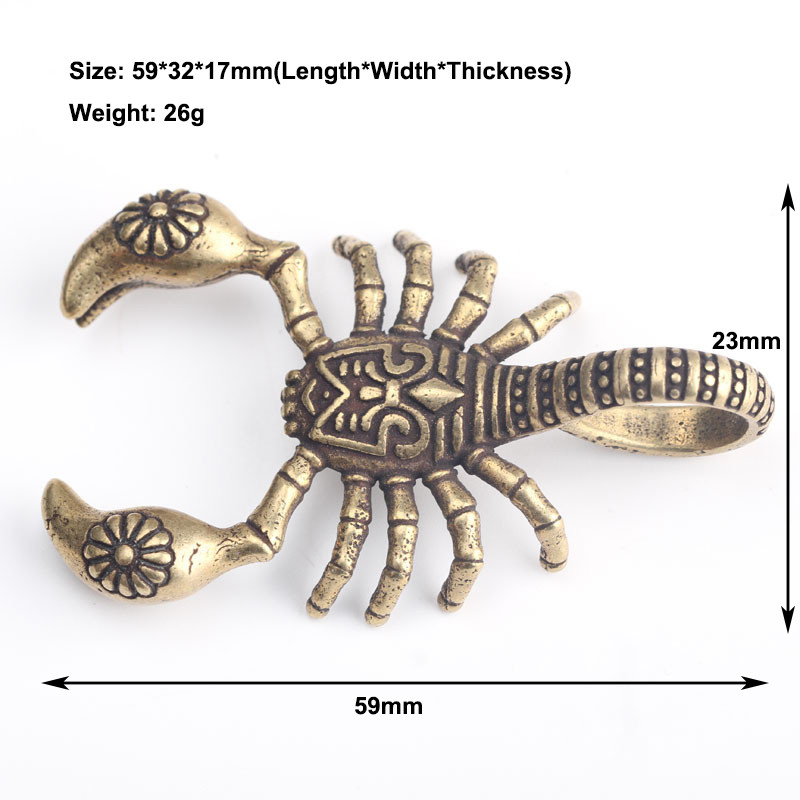 Ručno izrađeni čvrsti bakreni škorpion privjesak za ključeve mesingani privjesci za ključeve privjesci vintage kreativna osobnost privjesak za ključeve maskota držač ključeva nakit