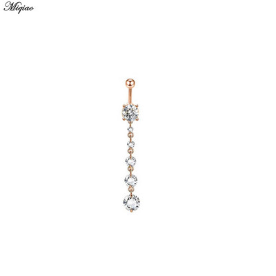 Miqiao novi izuzetni cirkonski prsten za pupak Nakit za piercing za nokte od nehrđajućeg čelika Pupak od titanijskog čelika