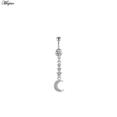 Miqiao novi izuzetni cirkonski prsten za pupak Nakit za piercing za nokte od nehrđajućeg čelika Pupak od titanijskog čelika