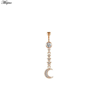 Miqiao novi izuzetni cirkonski prsten za pupak Nakit za piercing za nokte od nehrđajućeg čelika Pupak od titanijskog čelika