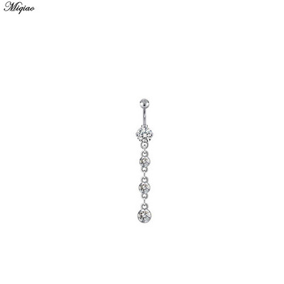 Miqiao novi izuzetni cirkonski prsten za pupak Nakit za piercing za nokte od nehrđajućeg čelika Pupak od titanijskog čelika