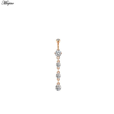 Miqiao novi izuzetni cirkonski prsten za pupak Nakit za piercing za nokte od nehrđajućeg čelika Pupak od titanijskog čelika