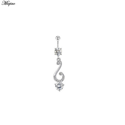 Miqiao novi izuzetni cirkonski prsten za pupak Nakit za piercing za nokte od nehrđajućeg čelika Pupak od titanijskog čelika