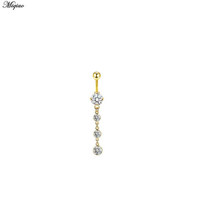 Miqiao novi izuzetni cirkonski prsten za pupak Nakit za piercing za nokte od nehrđajućeg čelika Pupak od titanijskog čelika