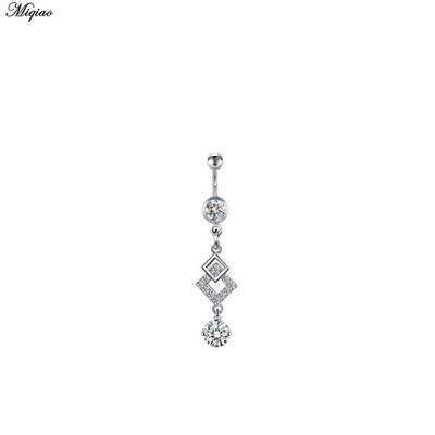 Miqiao novi izuzetni cirkonski prsten za pupak Nakit za piercing za nokte od nehrđajućeg čelika Pupak od titanijskog čelika