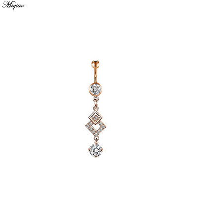 Miqiao novi izuzetni cirkonski prsten za pupak Nakit za piercing za nokte od nehrđajućeg čelika Pupak od titanijskog čelika