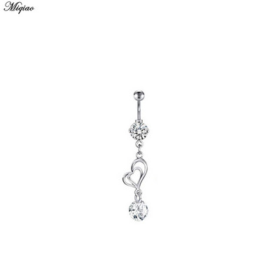 Miqiao novi izuzetni cirkonski prsten za pupak Nakit za piercing za nokte od nehrđajućeg čelika Pupak od titanijskog čelika