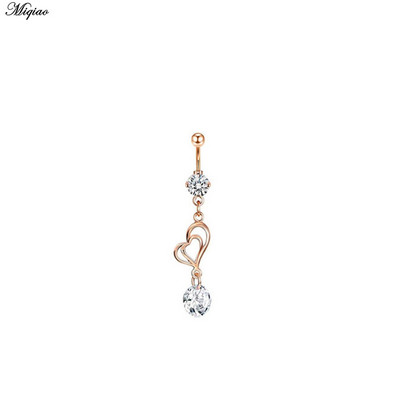 Miqiao novi izuzetni cirkonski prsten za pupak Nakit za piercing za nokte od nehrđajućeg čelika Pupak od titanijskog čelika