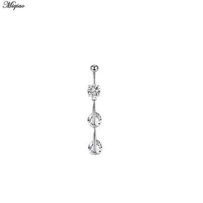 Miqiao novi izuzetni cirkonski prsten za pupak Nakit za piercing za nokte od nehrđajućeg čelika Pupak od titanijskog čelika