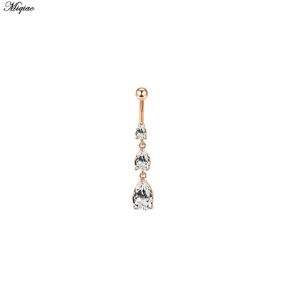 Miqiao novi izuzetni cirkonski prsten za pupak Nakit za piercing za nokte od nehrđajućeg čelika Pupak od titanijskog čelika