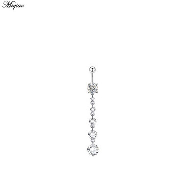 Miqiao novi izuzetni cirkonski prsten za pupak Nakit za piercing za nokte od nehrđajućeg čelika Pupak od titanijskog čelika