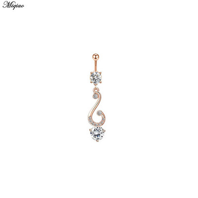 Miqiao novi izuzetni cirkonski prsten za pupak Nakit za piercing za nokte od nehrđajućeg čelika Pupak od titanijskog čelika