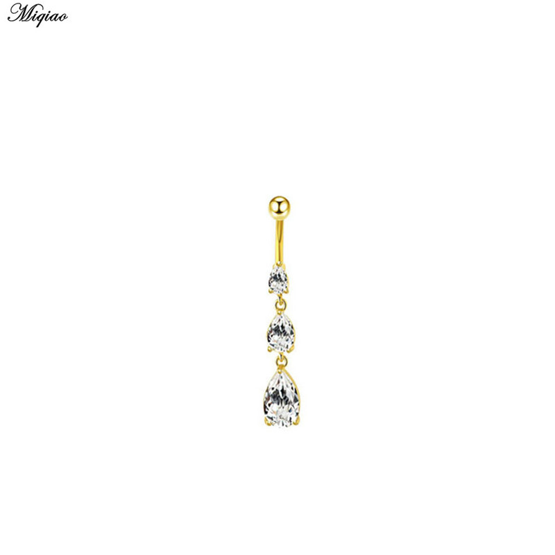 Miqiao novi izuzetni cirkonski prsten za pupak Nakit za piercing za nokte od nehrđajućeg čelika Pupak od titanijskog čelika