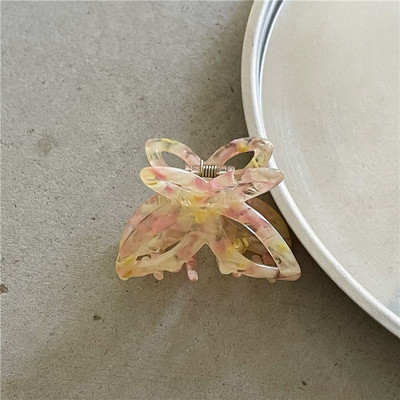 Acetat Fluture Grab Agrafă de păr Hollow Bow Acele de păr Dimensiuni mici Suporturi pentru coadă de cal pentru gheare de păr pentru femei 4.3x3CM