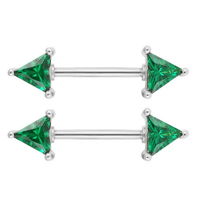 Miqiao 1 pereche 14G oțel inoxidabil zircon picurare ulei fluture inel pentru mamelon bijuterii cu diamante nou