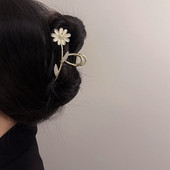 2022 gheare de păr din metal cu flori de margaretă de modă coreeană pentru femei Accesorii de păr pentru ac de păr elegant pentru femei