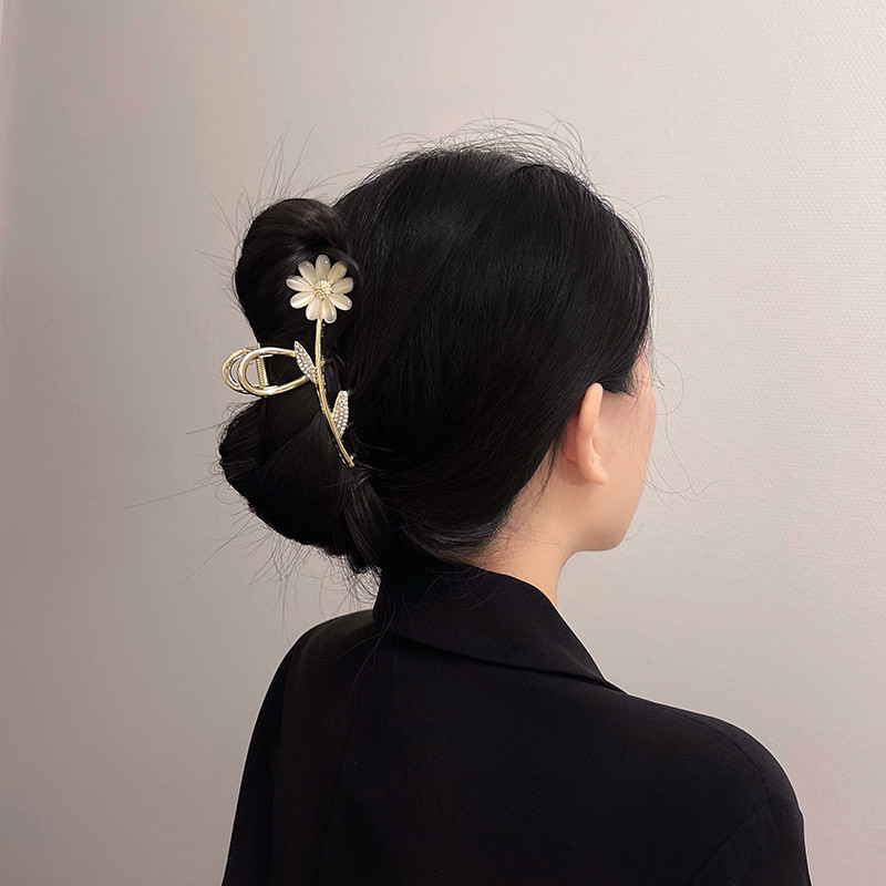 2022 gheare de păr din metal cu flori de margaretă de modă coreeană pentru femei Accesorii de păr pentru ac de păr elegant pentru femei