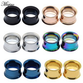 Miqiao visokokvalitetni nakit za bušenje ušiju s dvostrukom trubom za uši s metalnim navojem za proširenje uha