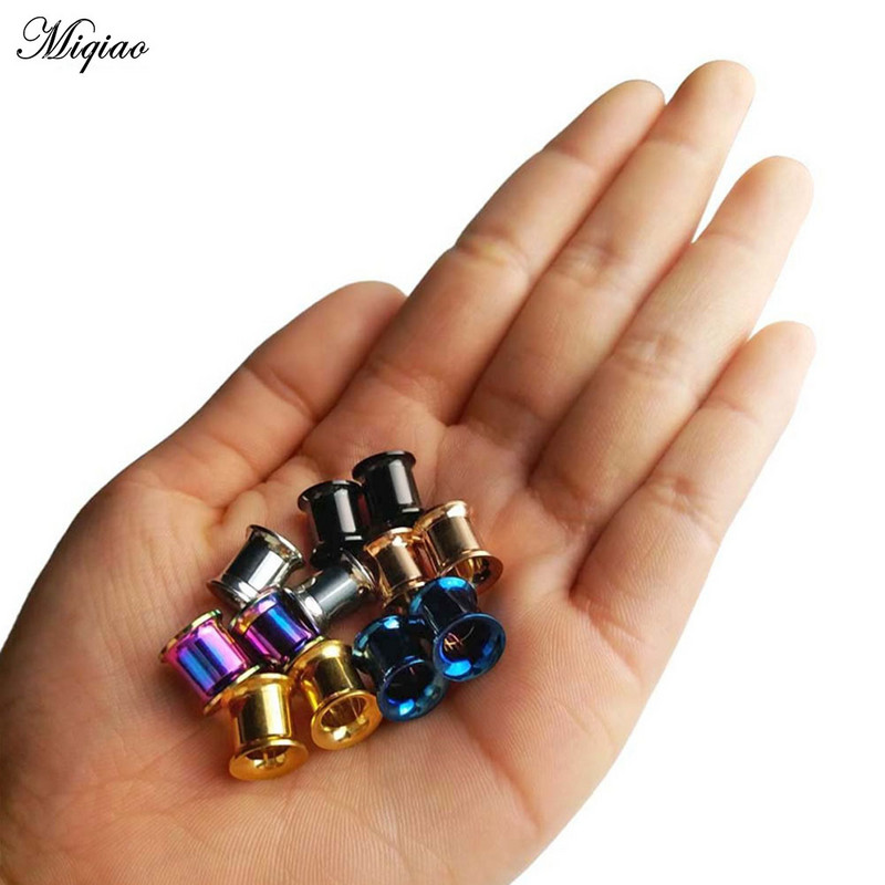 Miqiao visokokvalitetni nakit za bušenje ušiju s dvostrukom trubom za uši s metalnim navojem za proširenje uha