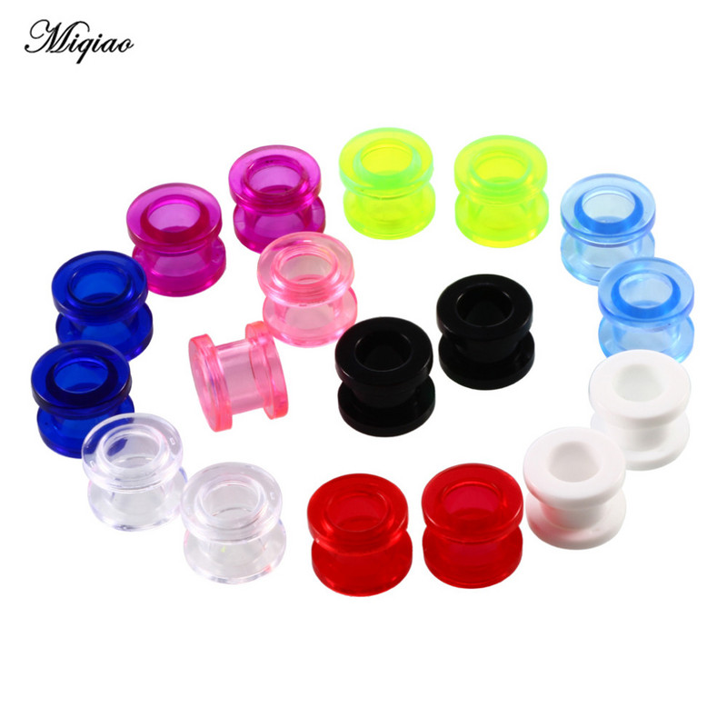 Miqiao 2 kom akrilnih čepića za uši i tunela za pričvršćivanje ušiju mjerača za uši Ekspander za bušenje 2-12 mm Nakit za tijelo za muškarce i žene